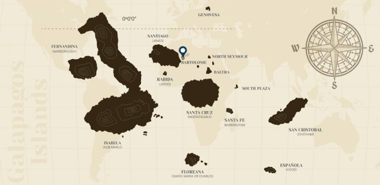 mapa itinerario isla bartolome